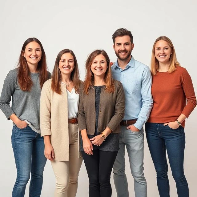 Group of Polish online instructors smiling
